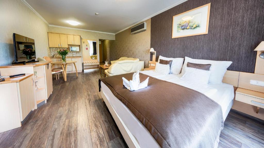 Kuchyň nebo kuchyňský kout v ubytování MenDan Magic Spa & Wellness Hotel
