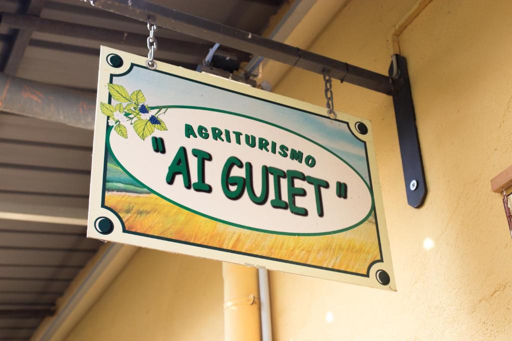 a sign for a restaurantalloalloalloalloalloalloalloalloalloalloallo at Agriturismo Ai Guiet in Superga