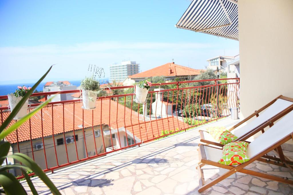 Balkón nebo terasa v ubytování Guesthouse Marta