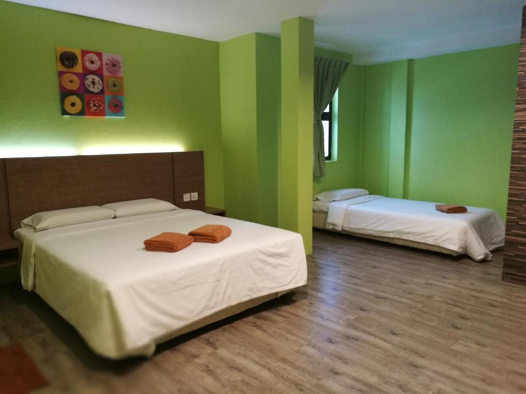Postel nebo postele na pokoji v ubytování Walk Inn