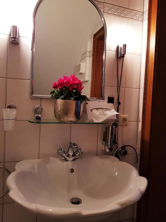 Koupelna v ubytování Hotel Restaurant Jägerhof