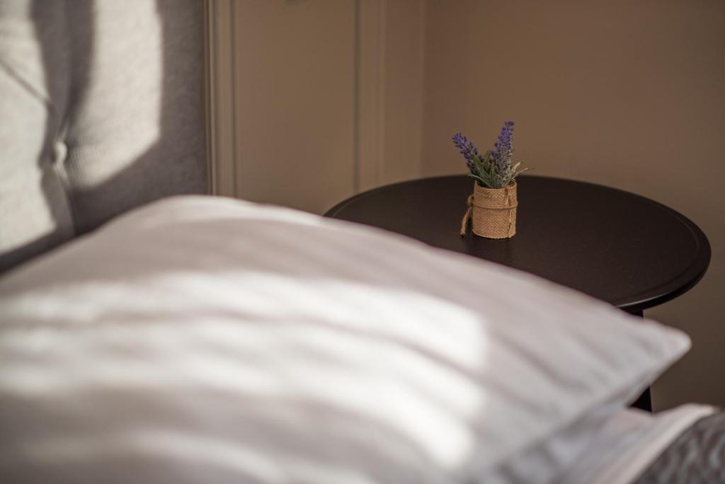 Postel nebo postele na pokoji v ubytování Luxury Apartment Imperia