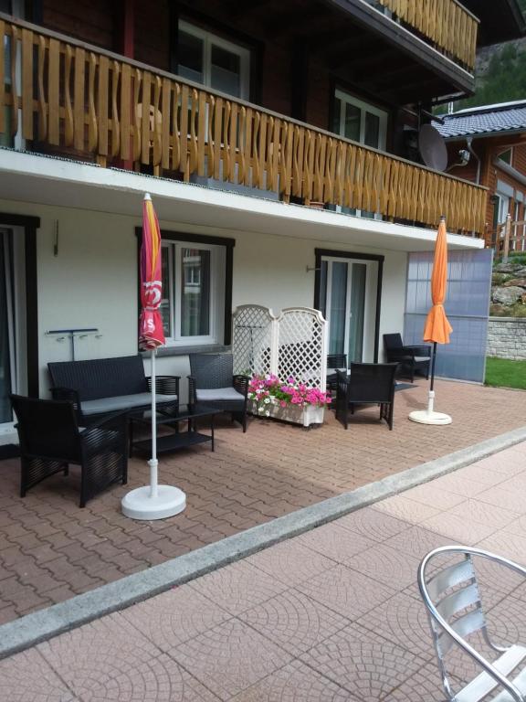 Balkón nebo terasa v ubytování Anis