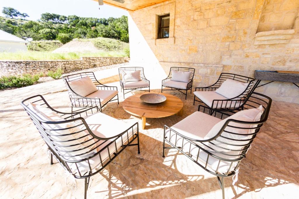 Posezení v ubytování Contigo Ranch Fredericksburg