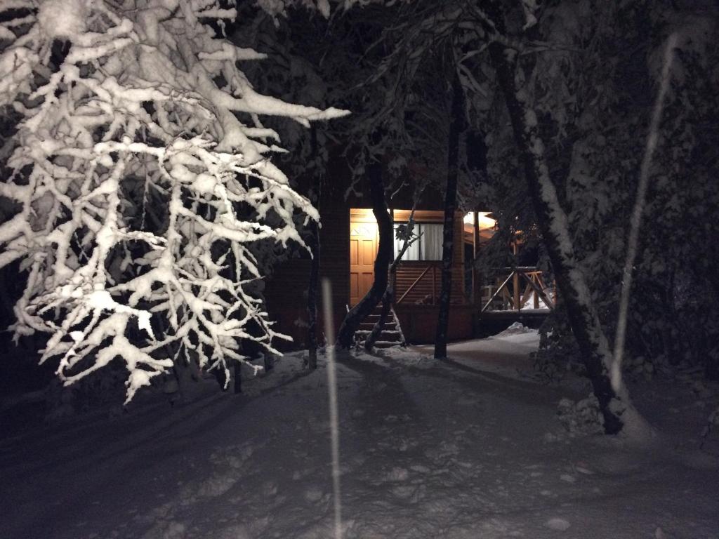Cabañas Los Cuatro Robles durante el invierno