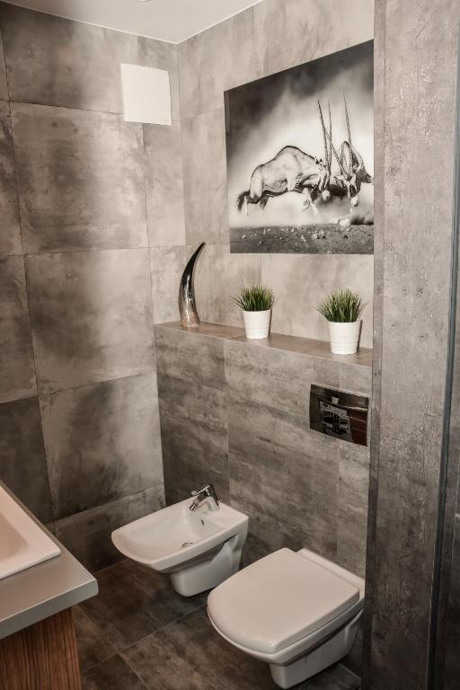 Kúpeľňa v ubytovaní Apartament 34 Gdynia KLIMATYZOWANY