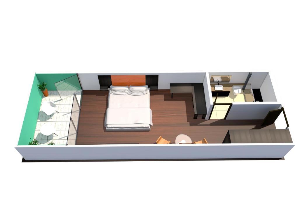 Postel nebo postele na pokoji v ubytování Hotel 104 Art Suites