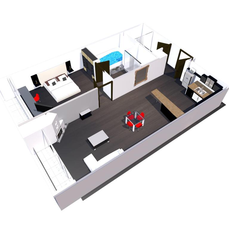 Půdorys ubytování Hotel 104 Art Suites