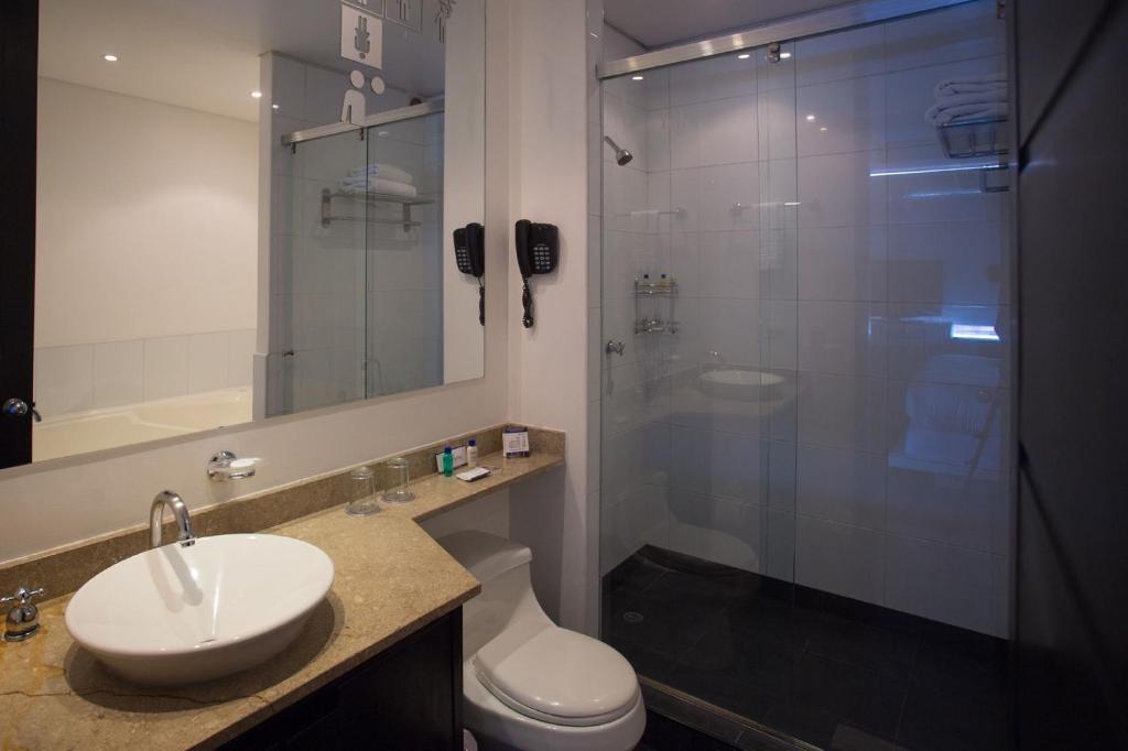 Koupelna v ubytování Hotel 104 Art Suites
