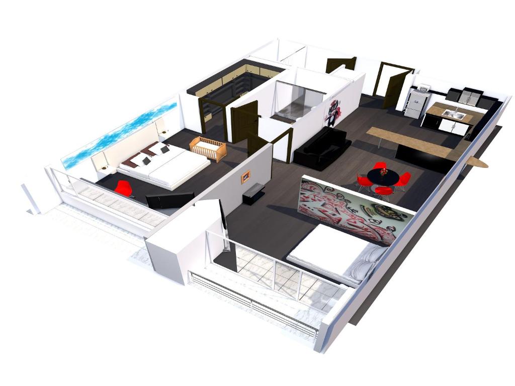 Půdorys ubytování Hotel 104 Art Suites