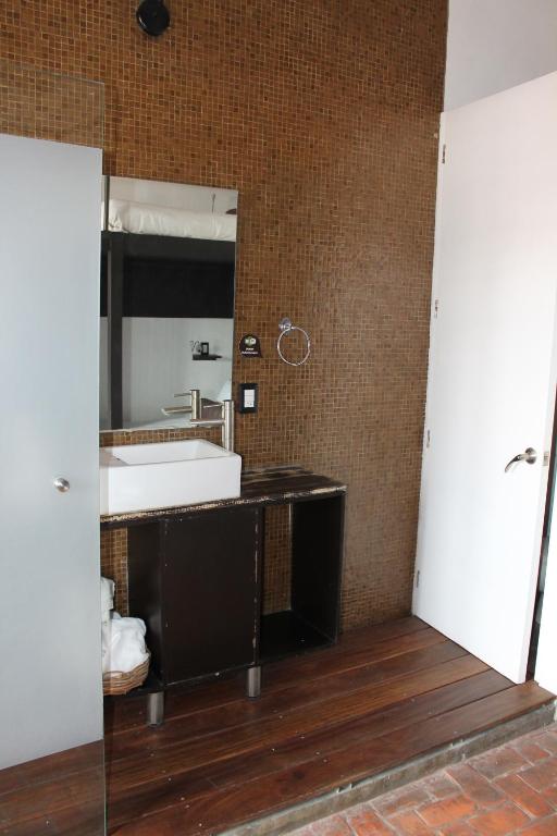 Koupelna v ubytování Kuku Ruku Hotel