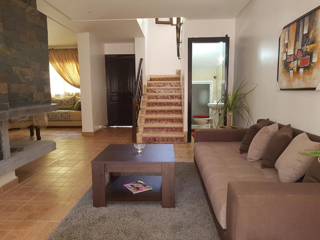 Posezení v ubytování Chalet Asmoun