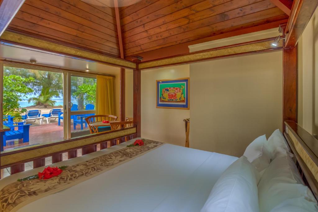 The Rarotongan Beach Resort & Lagoonariumにあるベッド
