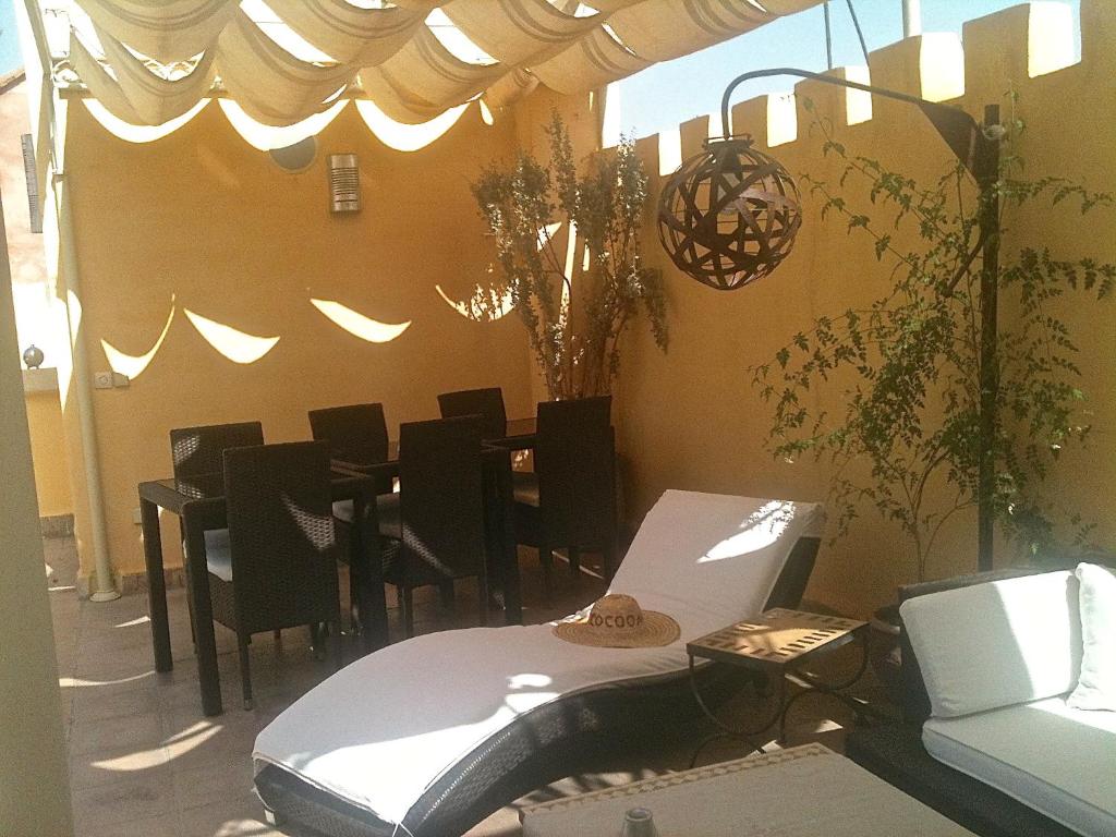 Posezení v ubytování Riad Cocoon