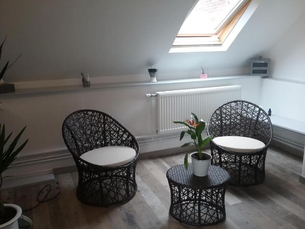 Posezení v ubytování Chambre d'hôtes "COQUELICOT"