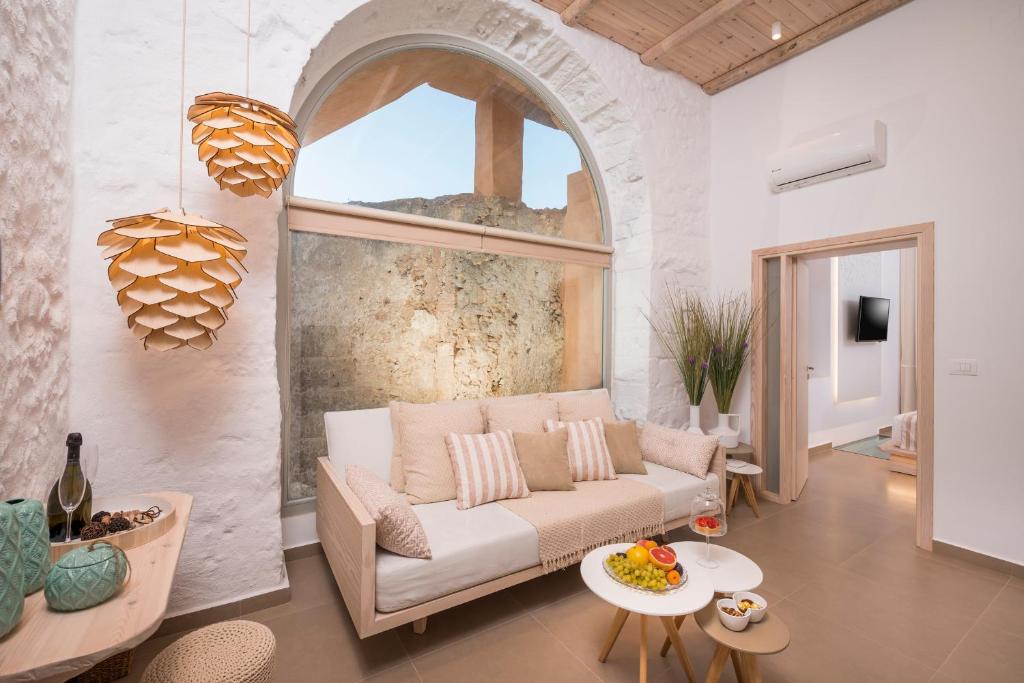 A seating area at Madonna del Mare