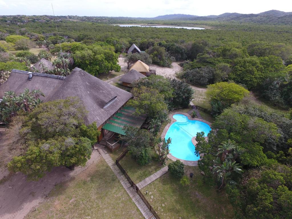 Vue panoramique sur l'établissement Sodwana Bay Lodge Dive & Fishing Resort