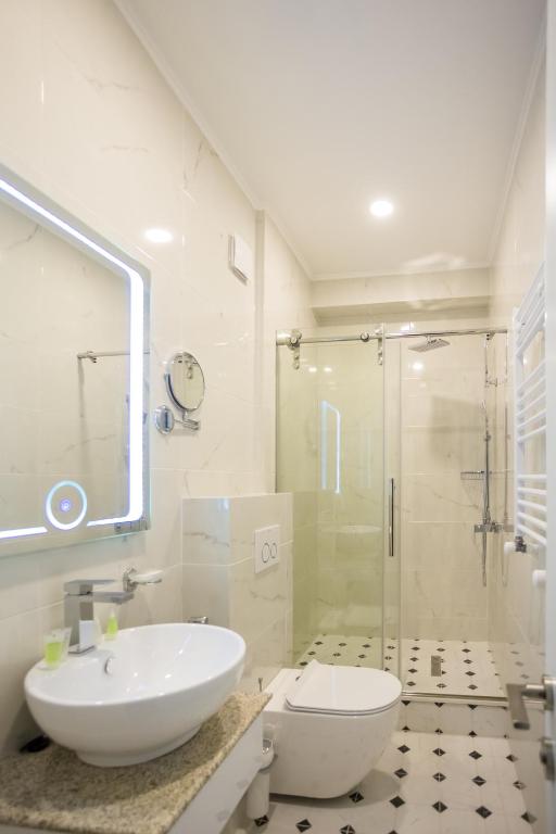 Koupelna v ubytování Hotel Genio