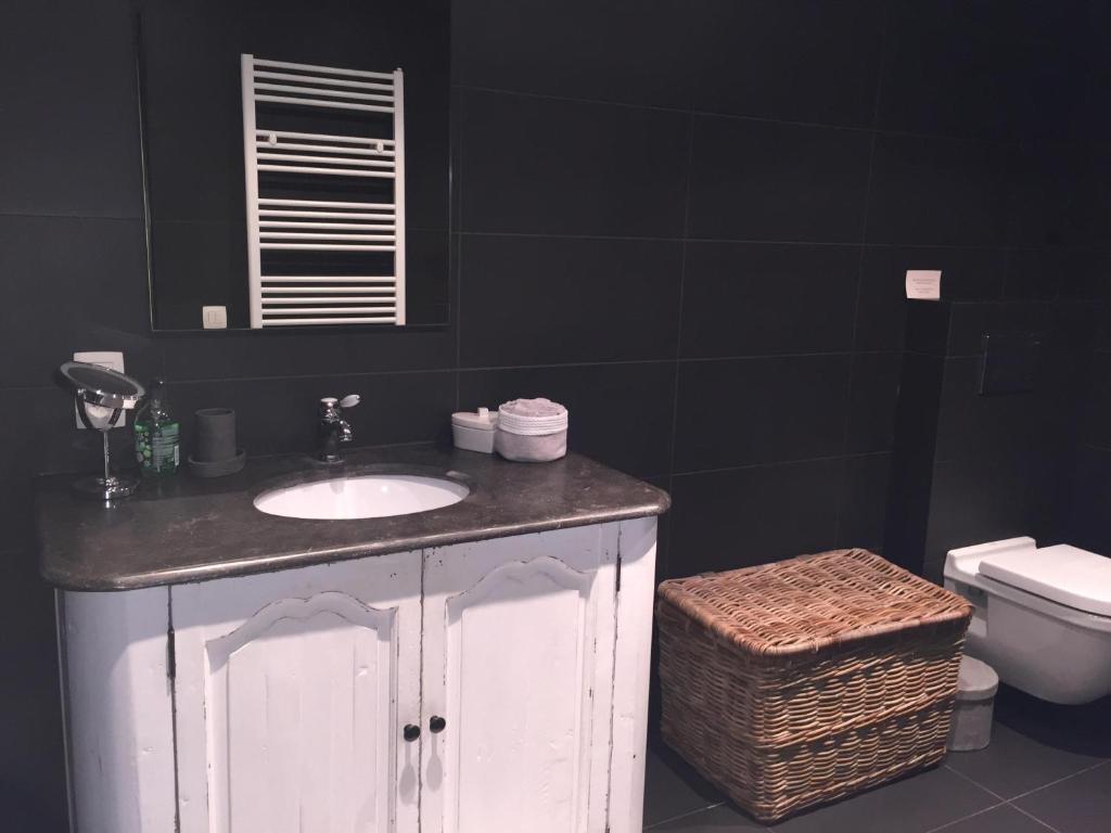 Koupelna v ubytování B&B Des Heures Claires