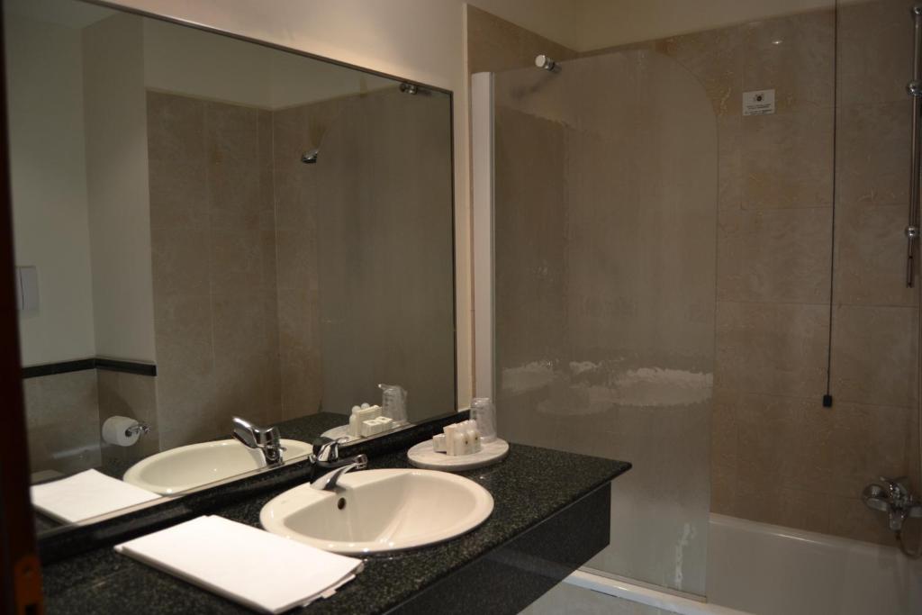 Koupelna v ubytování Hotel Due Leoni