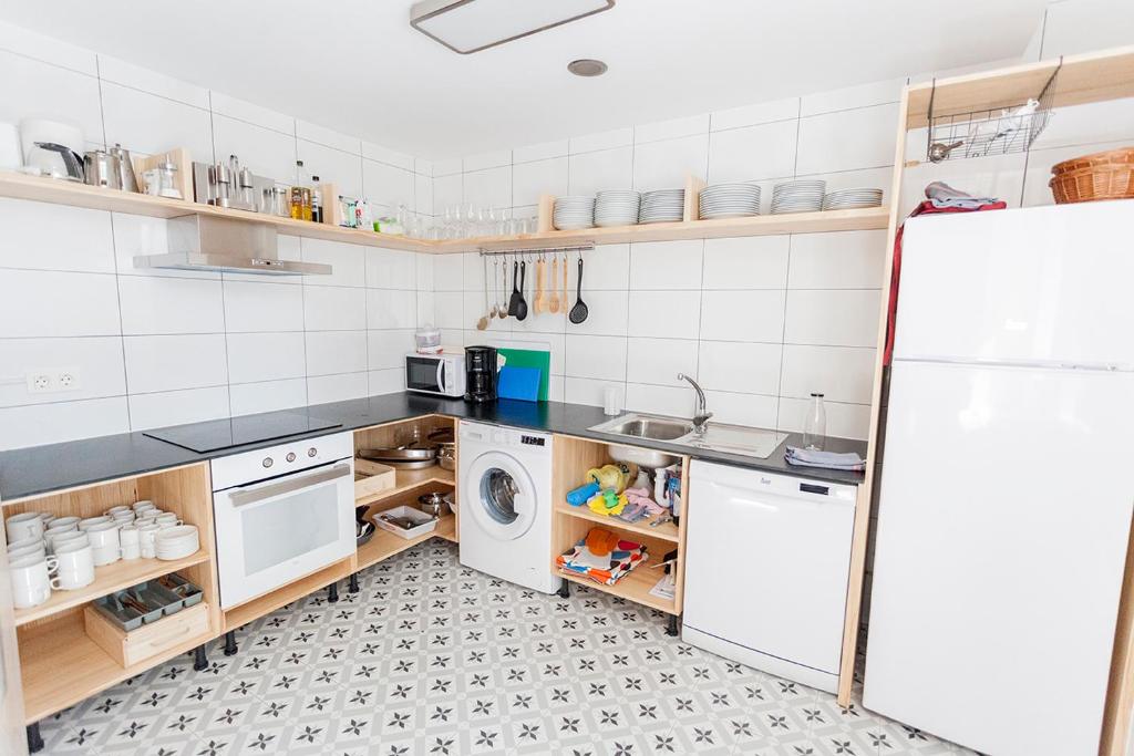 Kuchyň nebo kuchyňský kout v ubytování Passivetxea