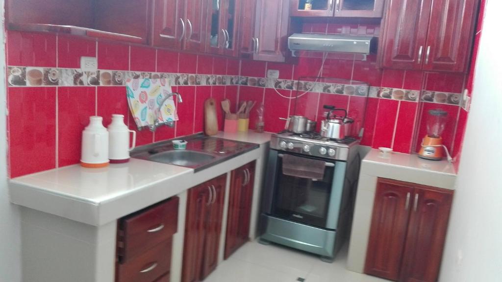 Kuchyň nebo kuchyňský kout v ubytování Hostel Puno Backpackers
