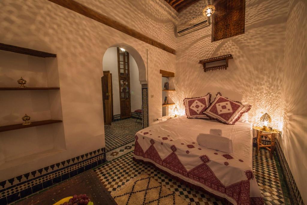 Riad Gzira Fez - Tweepersoonskamer Met Eigen Badkamer