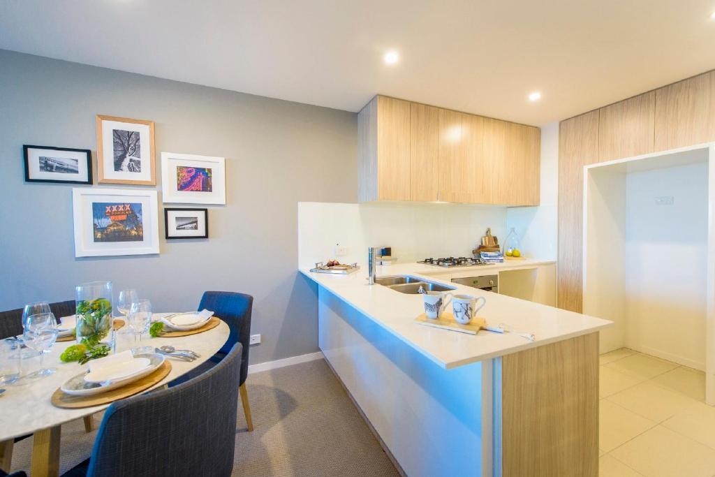 Kuchyň nebo kuchyňský kout v ubytování Alcyone Hotel Residences