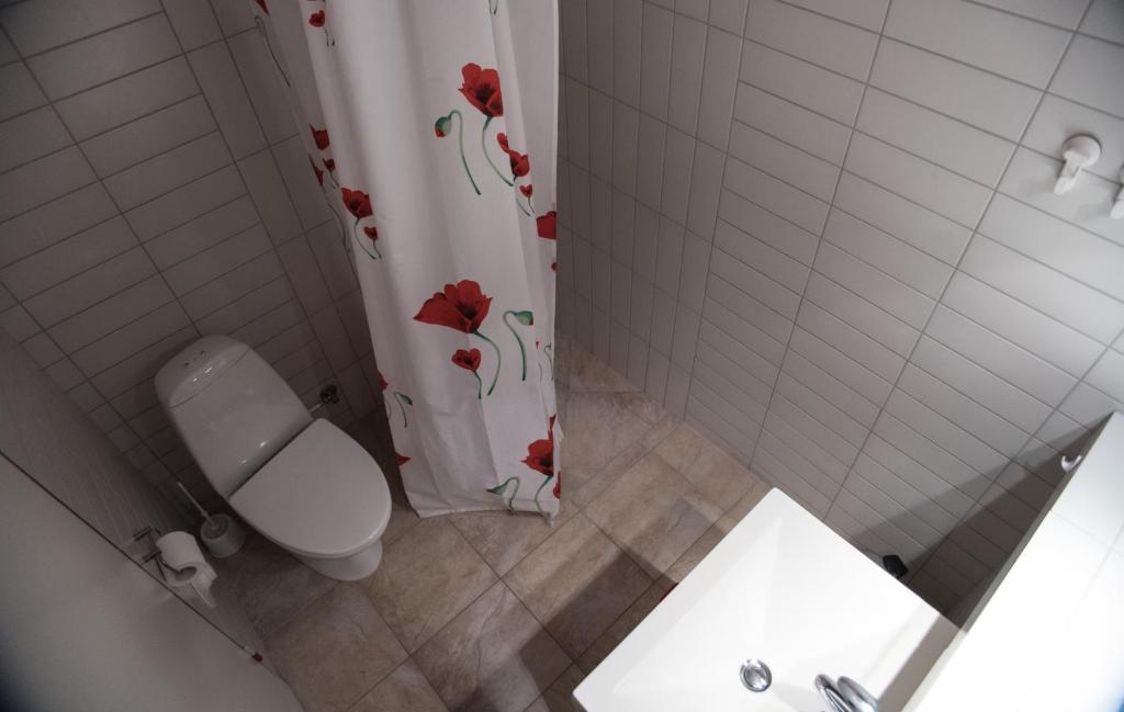 Koupelna v ubytování Det Gamle Mejeri