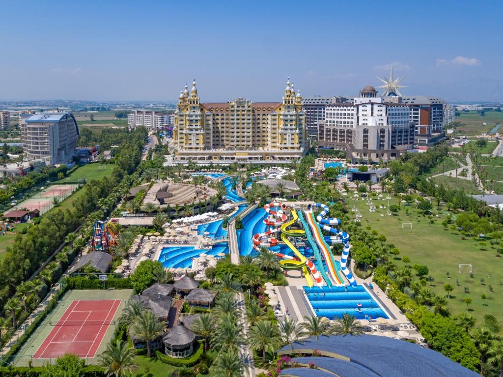 an aerial view of a water park at a resort at Royal Holiday Palace in Lara