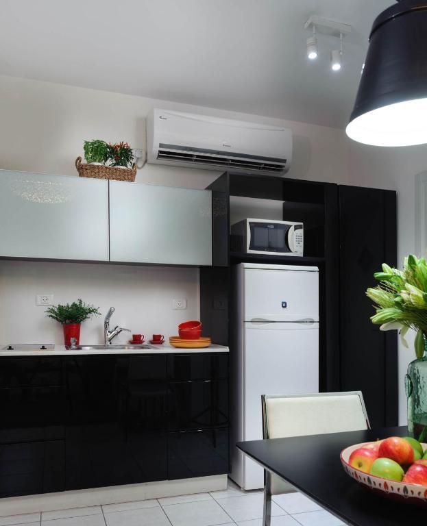 Kuchyň nebo kuchyňský kout v ubytování Rafael Residence Boutique