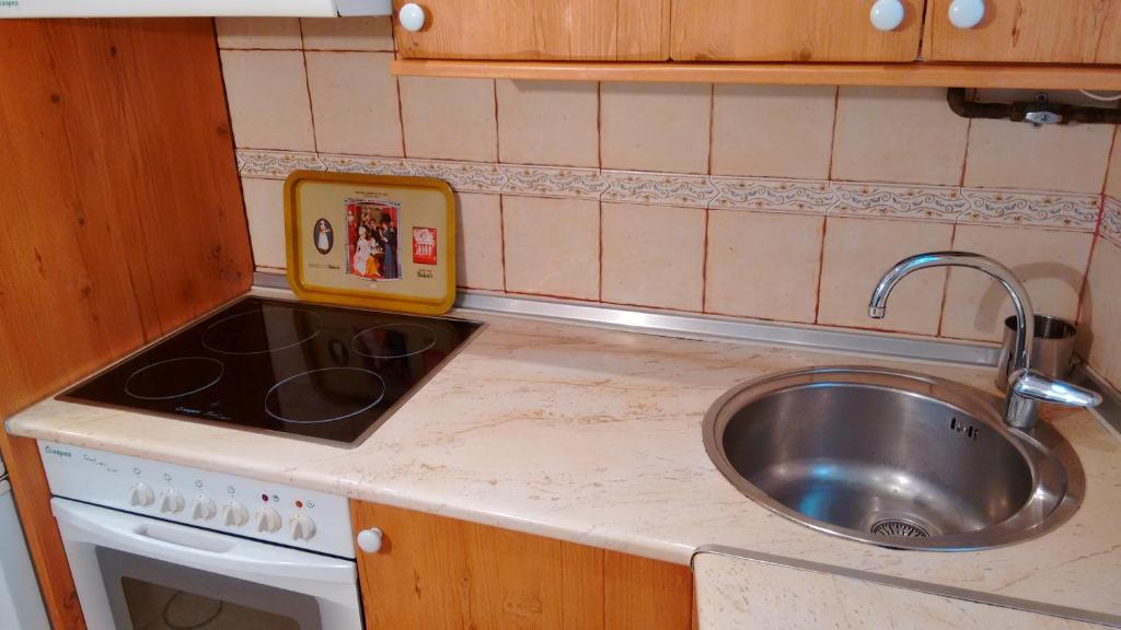 Kuchyň nebo kuchyňský kout v ubytování Apartamento Heriz Pasealekua