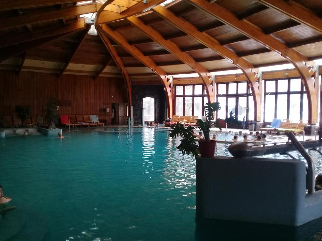 Bazén v ubytování Malalcahuello Thermal Hotel & Spa nebo v jeho okolí