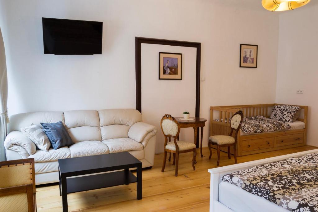 Posezení v ubytování B&B Krumlov