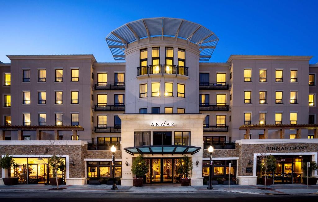 a large building with a clock on the front of it at Andaz Napa - a concept by Hyatt in Napa