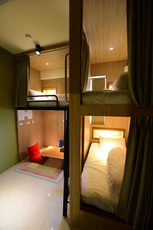 Voodi või voodid majutusasutuse K2 Hostel toas