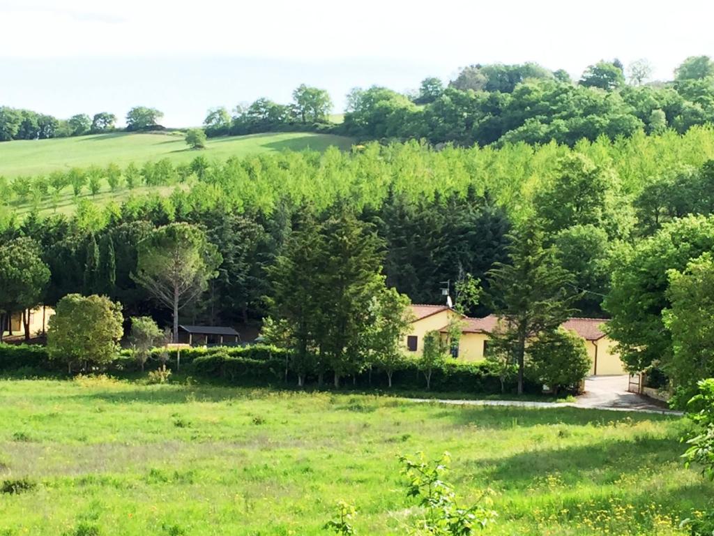 a house in the middle of a field at Agriturismo Sotto il Colle in Assisi