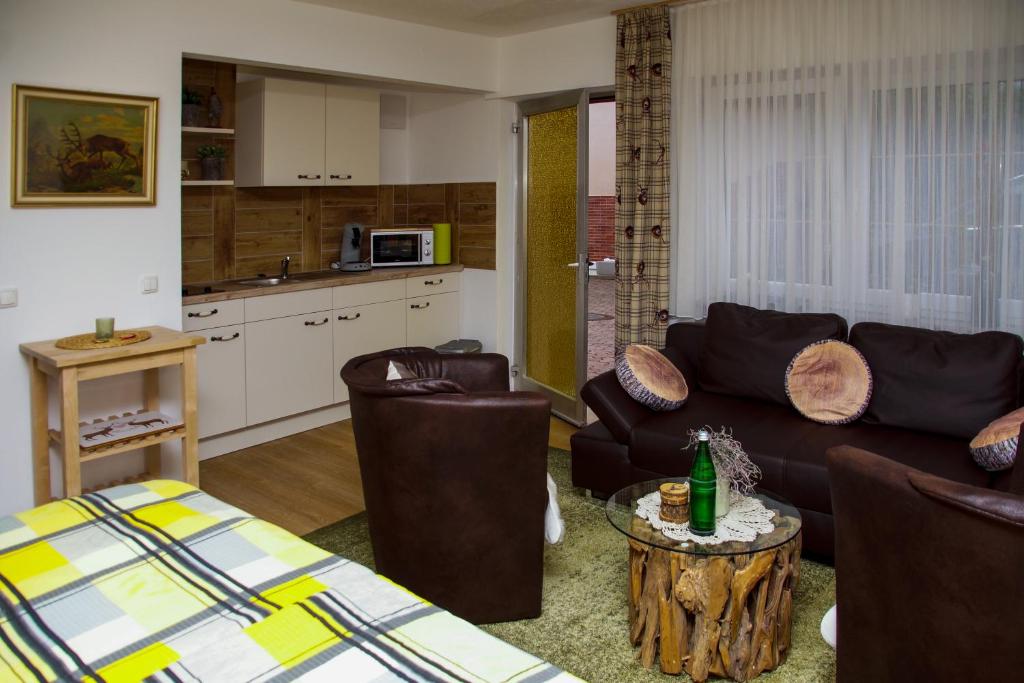 Kuchyň nebo kuchyňský kout v ubytování Gästehaus Köhler