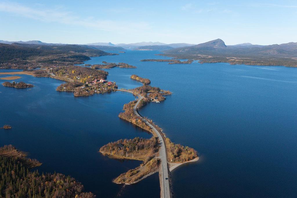 Ett flygfoto av STF Saxnäsgården Hotell & Konferens