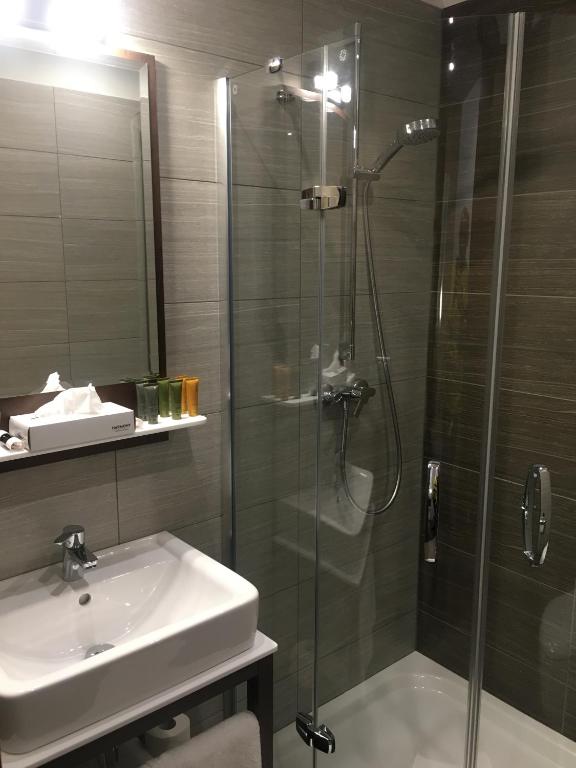 Koupelna v ubytování Hotel Bartoš