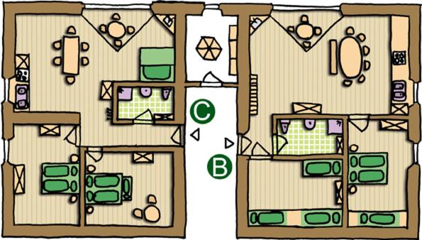 Plán poschodí v ubytovaní Gabis Lodge