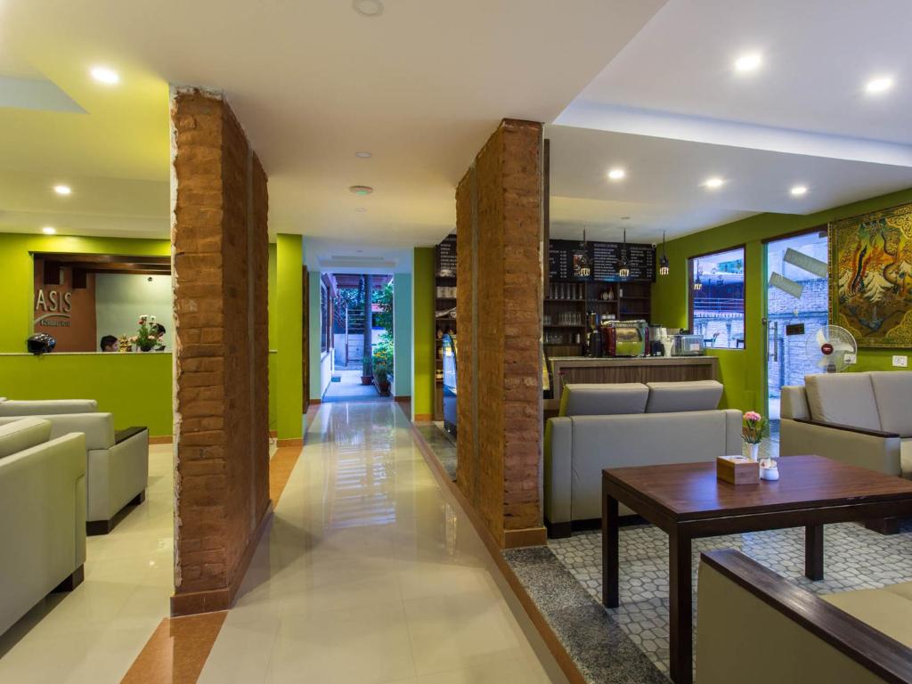 Posezení v ubytování Oasis Kathmandu Hotel