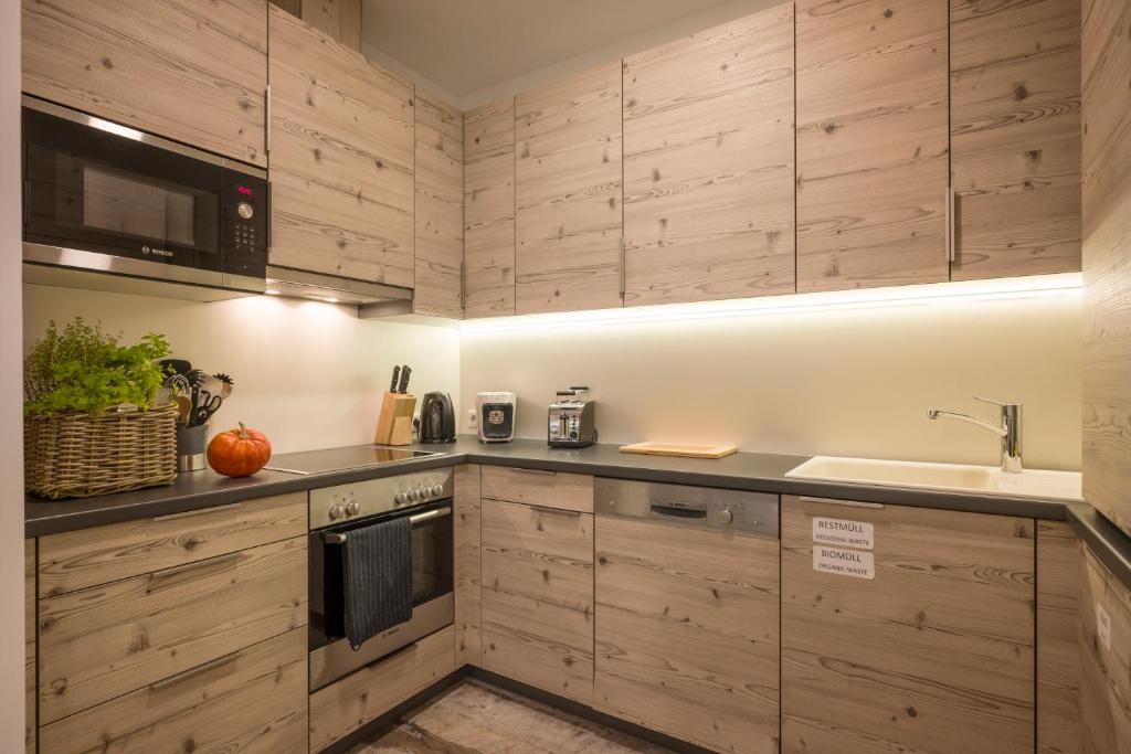 Kuchyňa alebo kuchynka v ubytovaní Aparthotel Backstage