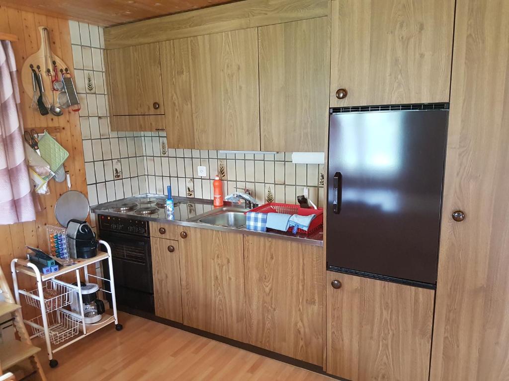 Kuchyň nebo kuchyňský kout v ubytování Ferienwohnung Duinli
