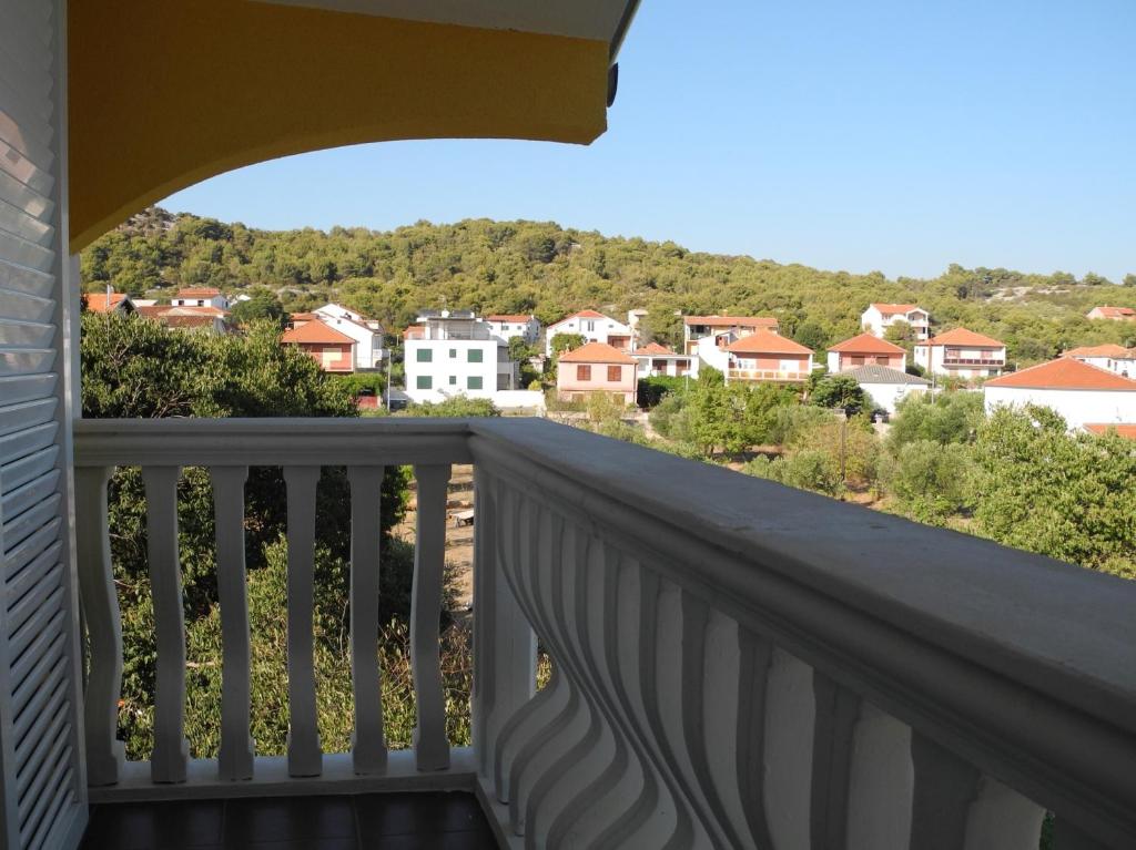 a view from the balcony of a house at Villa Ines in Jezera