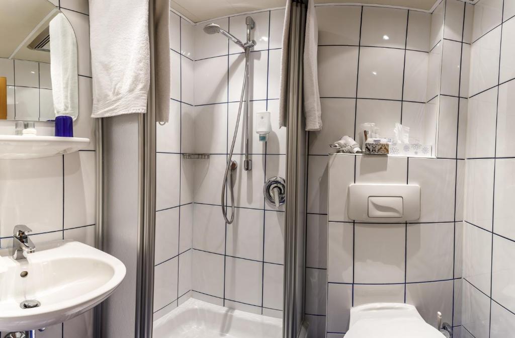 Koupelna v ubytování Hotel Rheingold