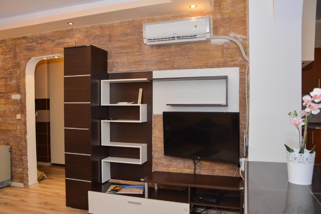 TV a/nebo společenská místnost v ubytování Apartment Ruža