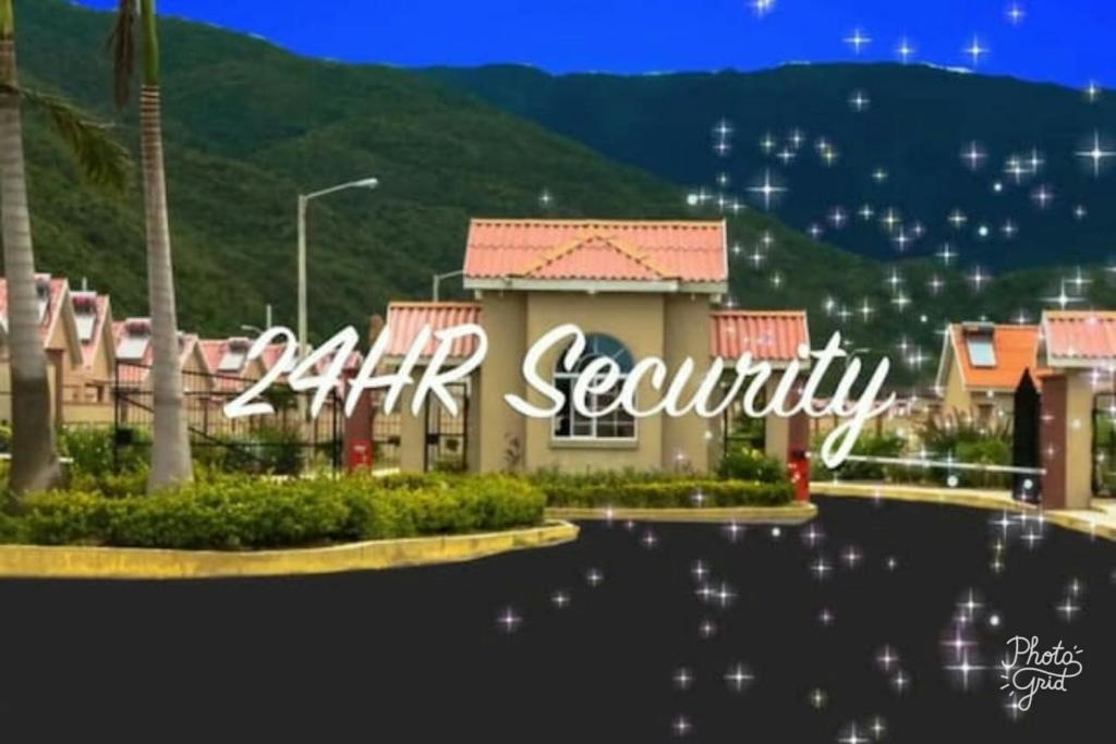 a rendering of a resort with the words yard security at Caymanas Estate beautiful 2 bedroom in Ellis Caymanas
