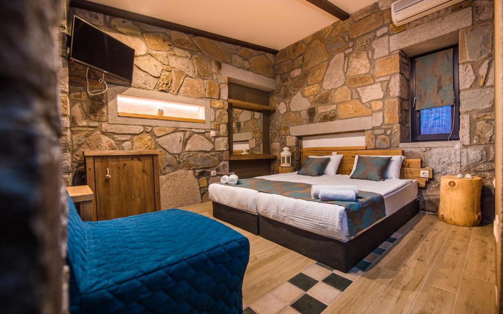 Posteľ alebo postele v izbe v ubytovaní Keros Blue - Luxury in Wilderness