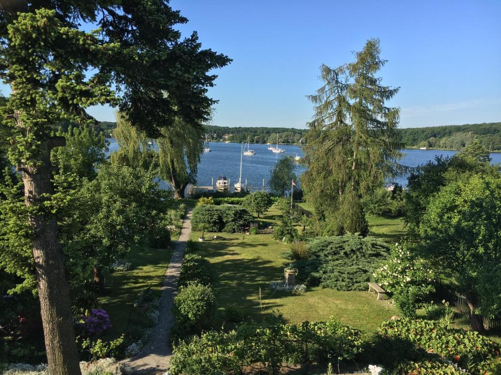 a view of the garden from the house at Potsdam-Krampnitz in Potsdam